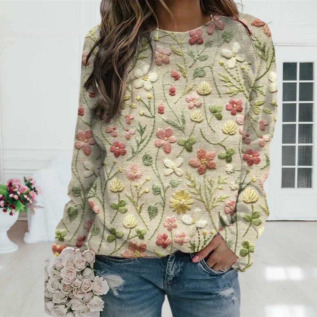 Stella | Trui met bloemenmotief voor dames