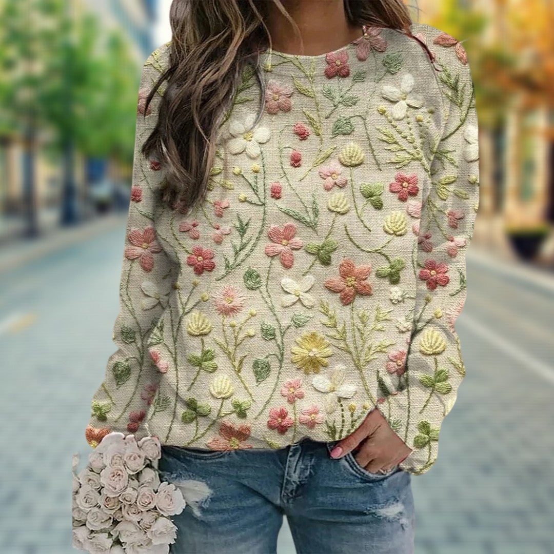 Stella | Trui met bloemenmotief voor dames