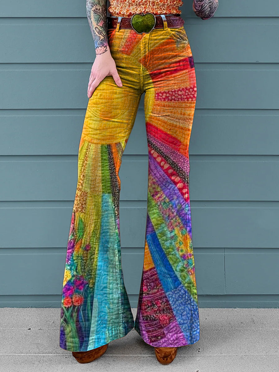Fayora | Stralende Patches Flare Broek
