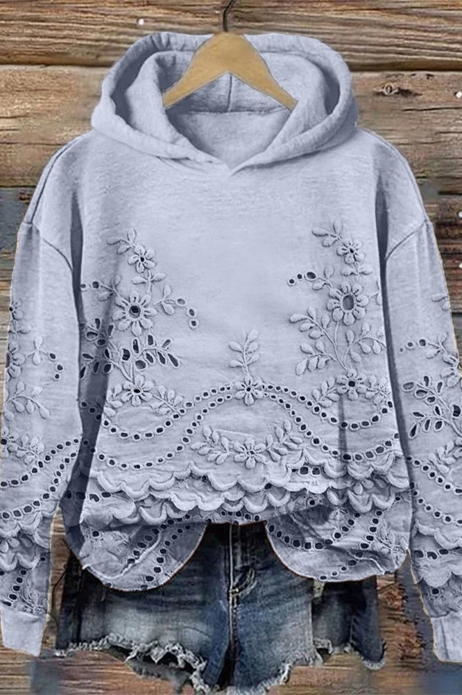 Prato | Hoodie met Kantdetails