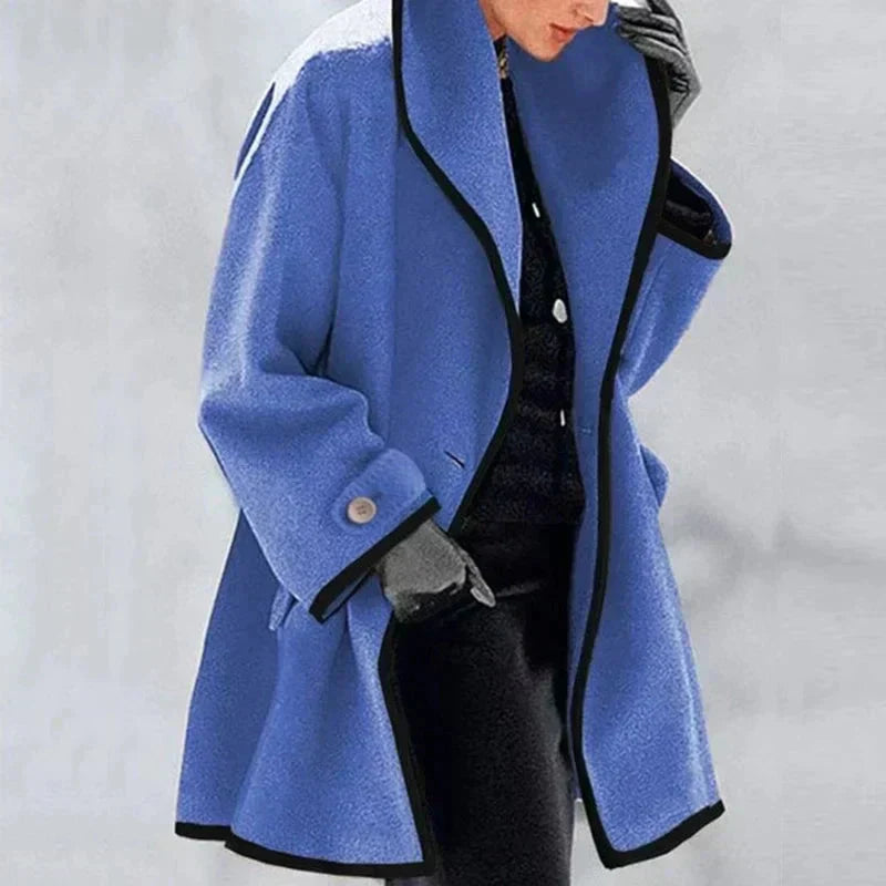 Casey | Wolcoat met Contrasterende Bies