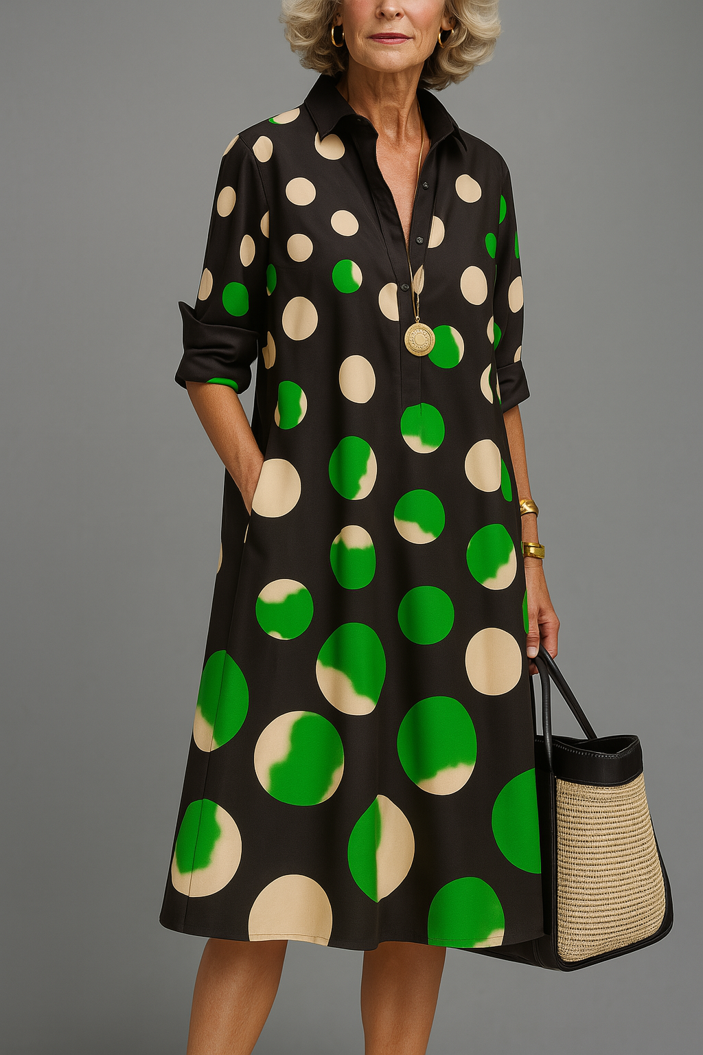 Daniela | Luxe Midi Jurk voor Moeiteloze Elegantie