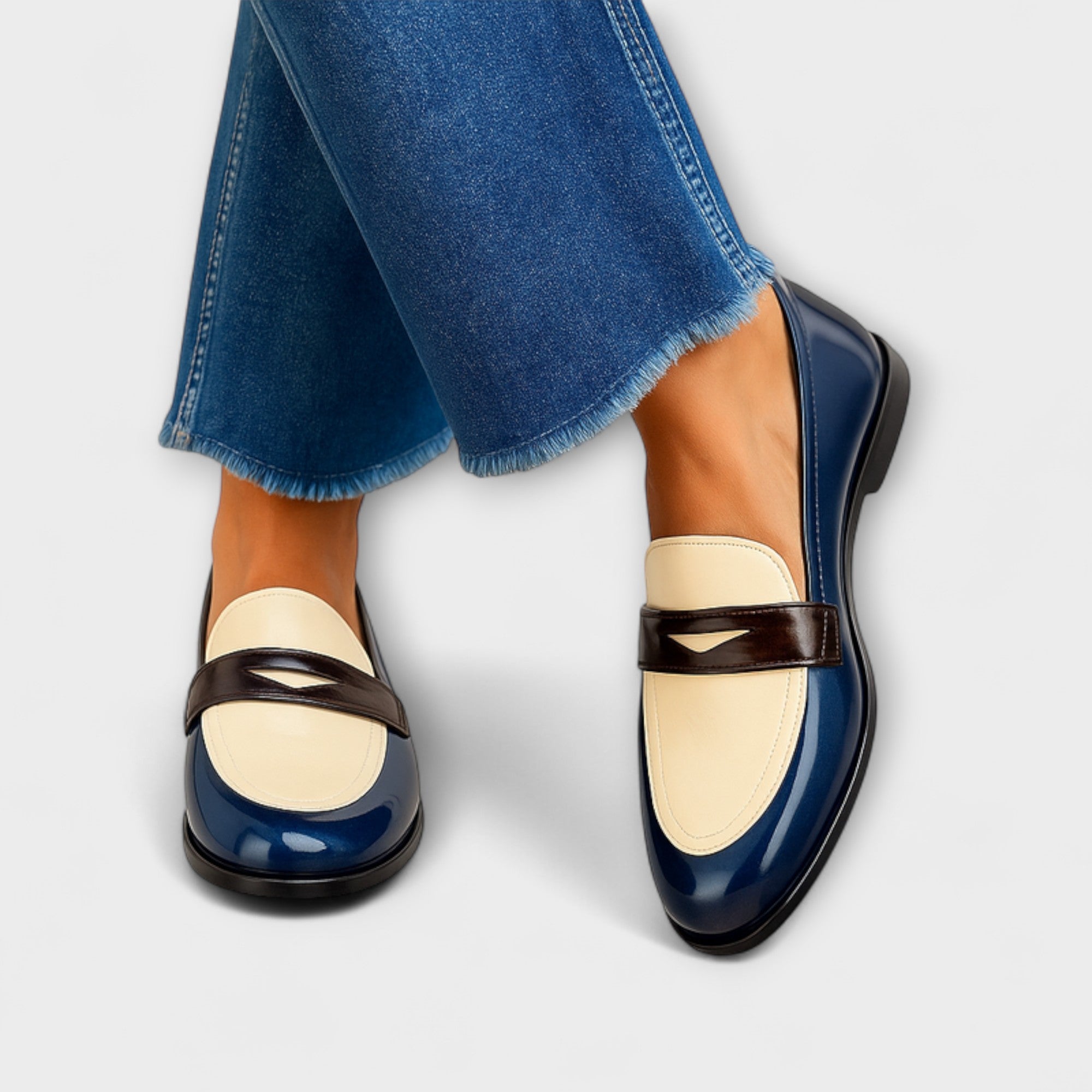 Sanne – Mocassini met Contrastdetails