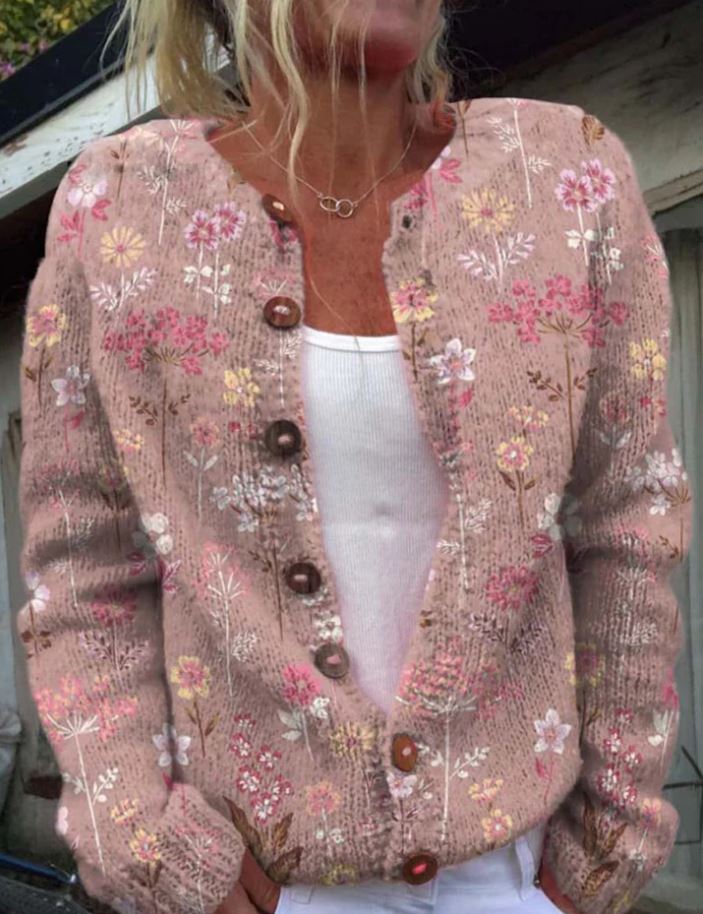 Rozenveld | Elegante Cardigan met Bloemenprint