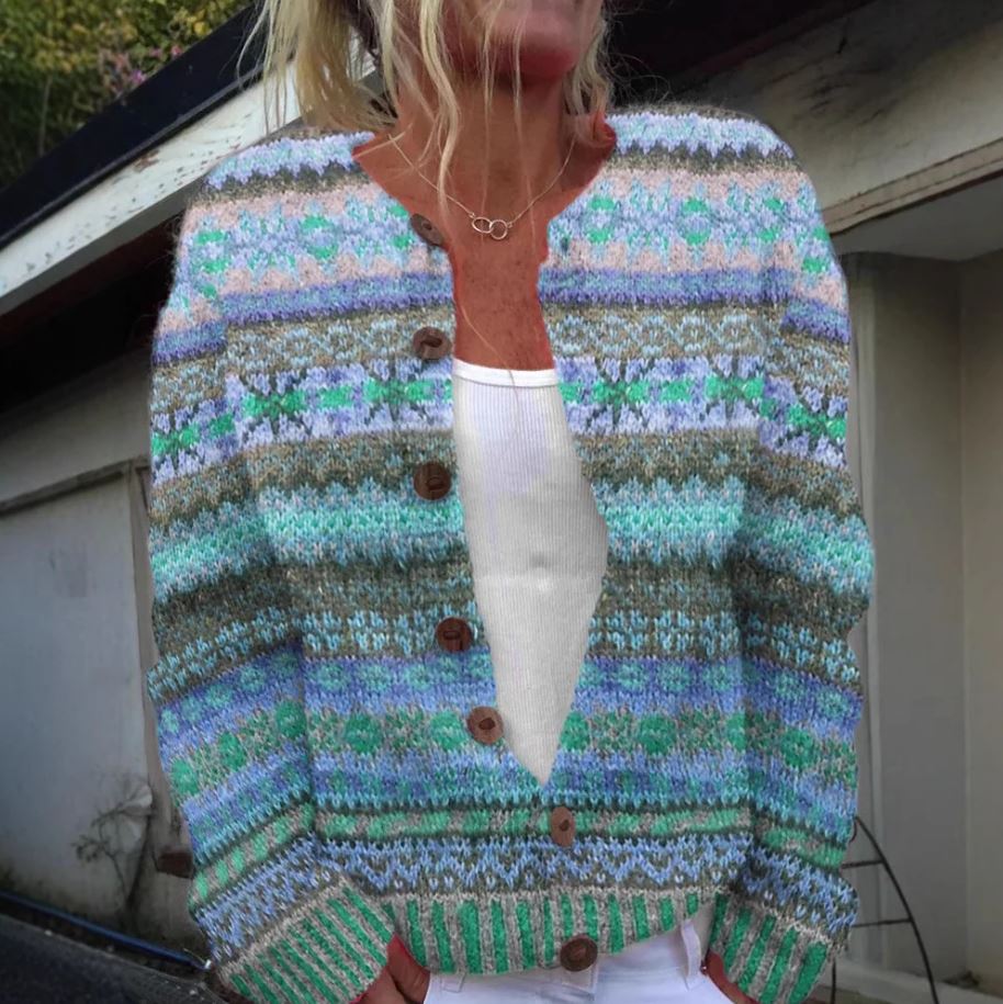 Oceaanbries | Elegante Cardigan met Print