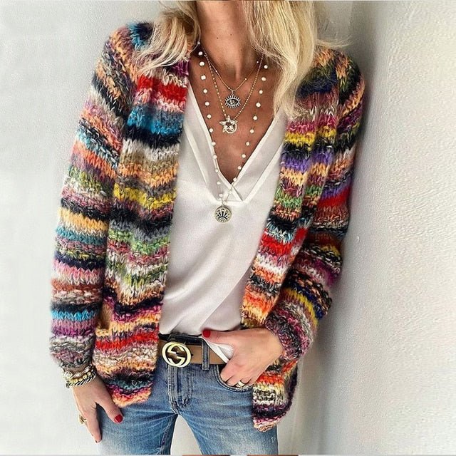 Charlotte | Gebreide Multicolour Cardigan