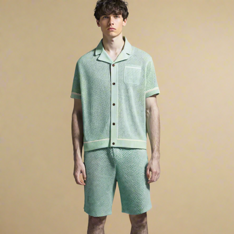 GIOVANNI ALESSIO MESH TRUI POLO SHIRT
