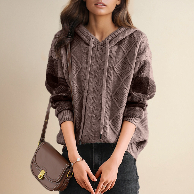 Tamsin - Trui met capuchon en elegant jacquardmotief