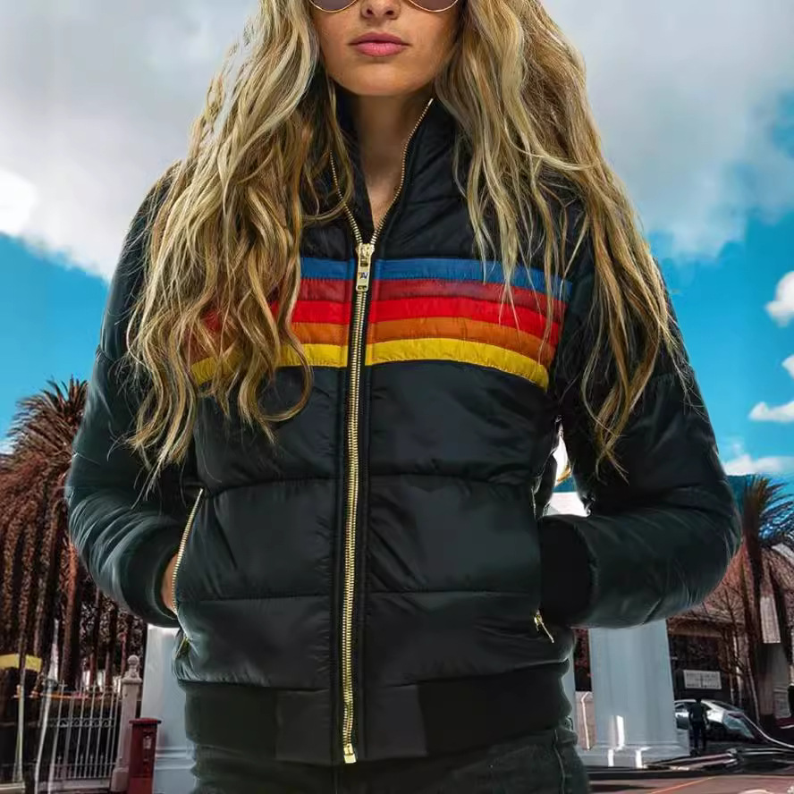 Aurora – Retro Regenboog Pufferjas