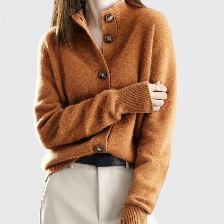 Camilla – Elegante Herfstcardigan van Premium Wolmix