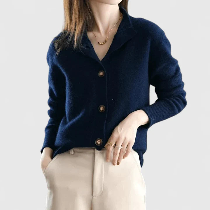 Camilla – Elegante Herfstcardigan van Premium Wolmix