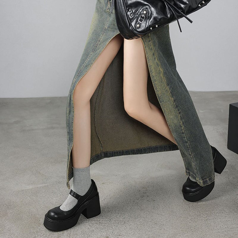 Pela leren pumps