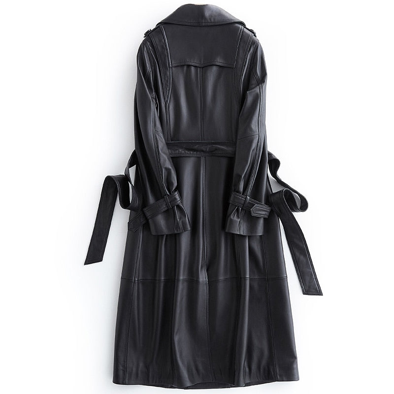 Frederique | Leren Trenchcoat