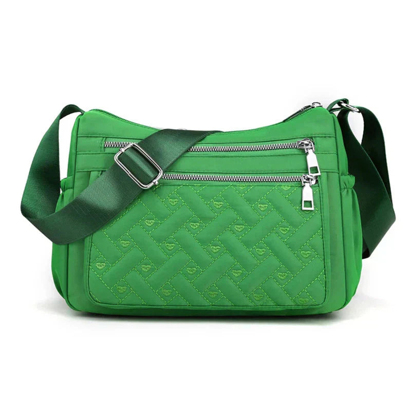 Noora™ | Nylon schoudertas met messenger