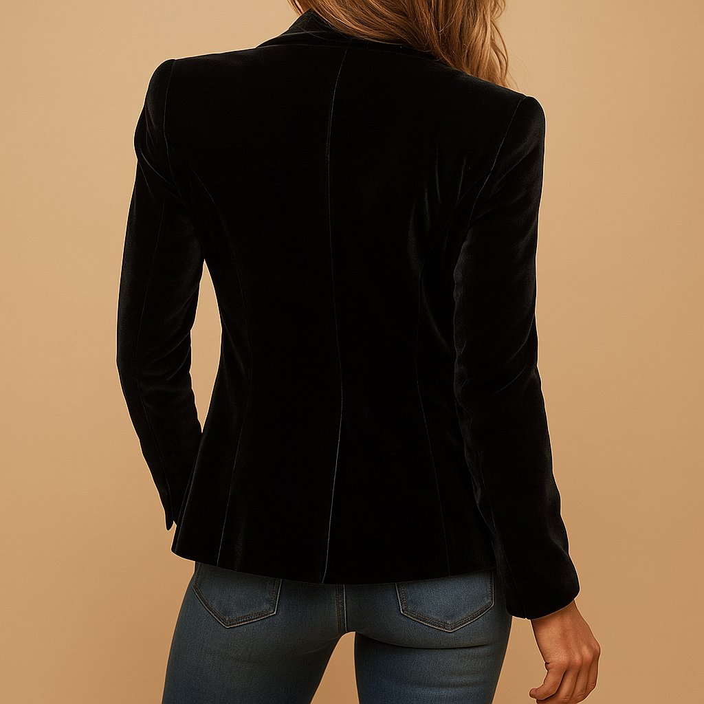 Rivka | Retro Slim Fit Blazer met Revers en Zakken voor Dames